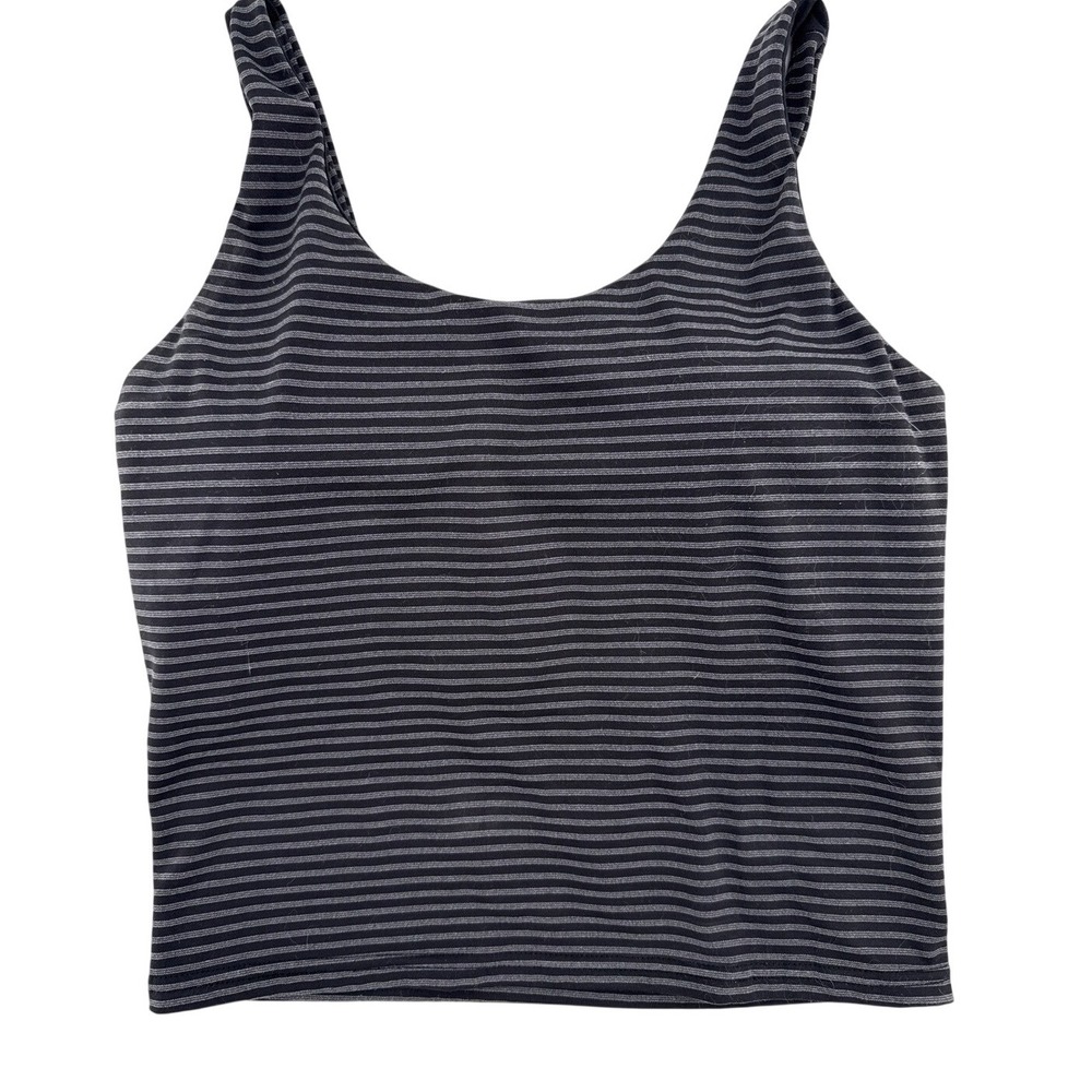 Move Theology Striped Active Tank Top Women Size M Yoga Pilates Gym